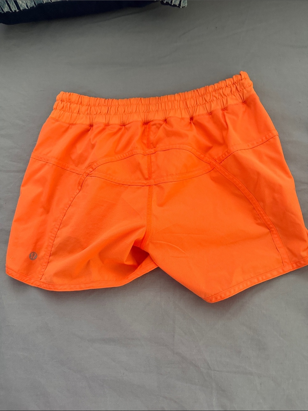 Lululemon Women's Bright Orange Athletic Layered Shorts - Picture 2 of 4